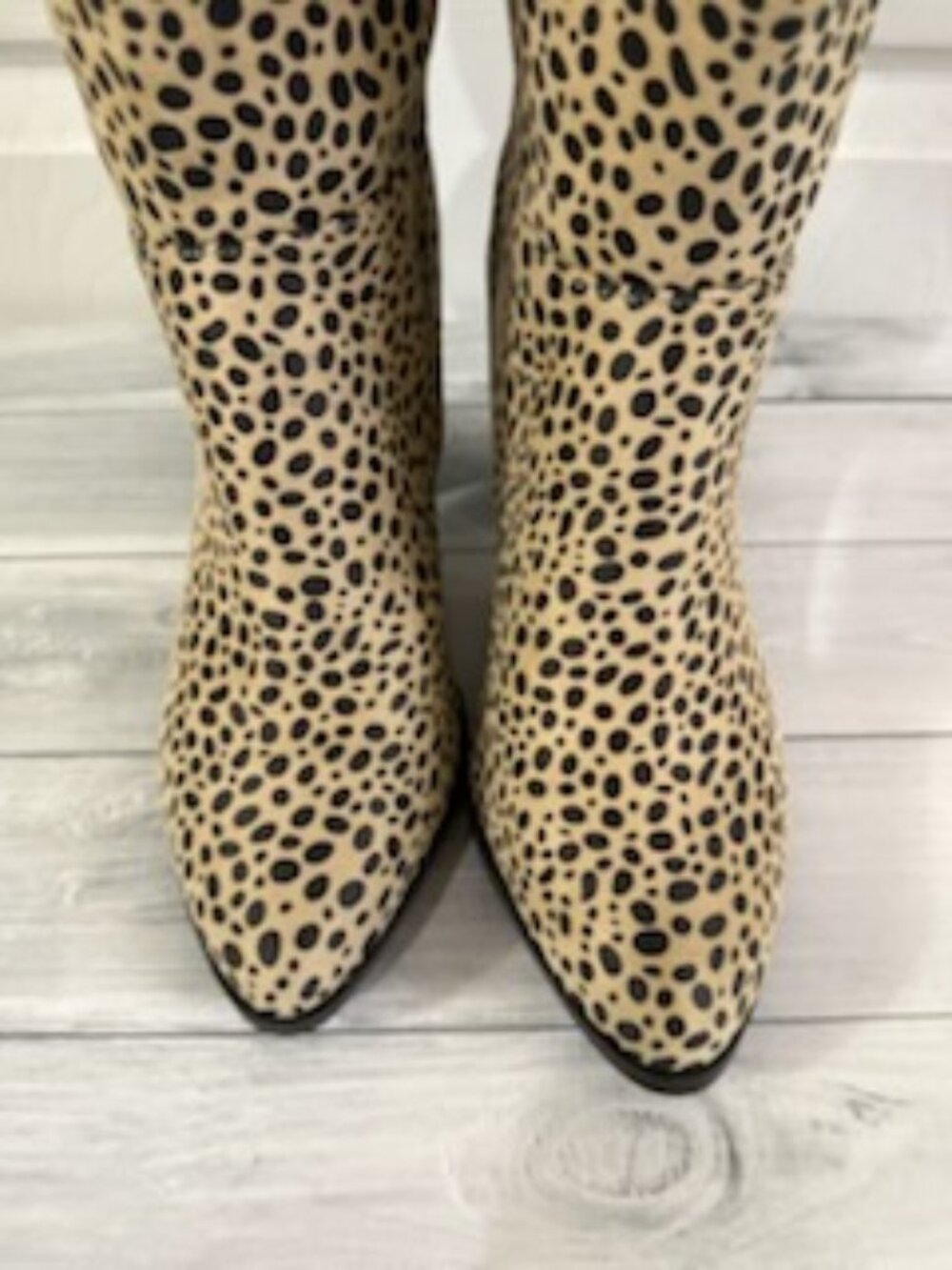 Journee Collection Kyllie Cheetah Wide Calf Knee High Boots Size 10
